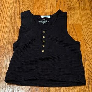 Suzette Collection Girl’s Black Button Tank 0/S